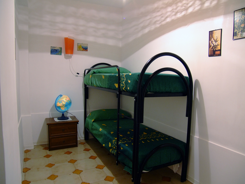 cameretta con letto a castello